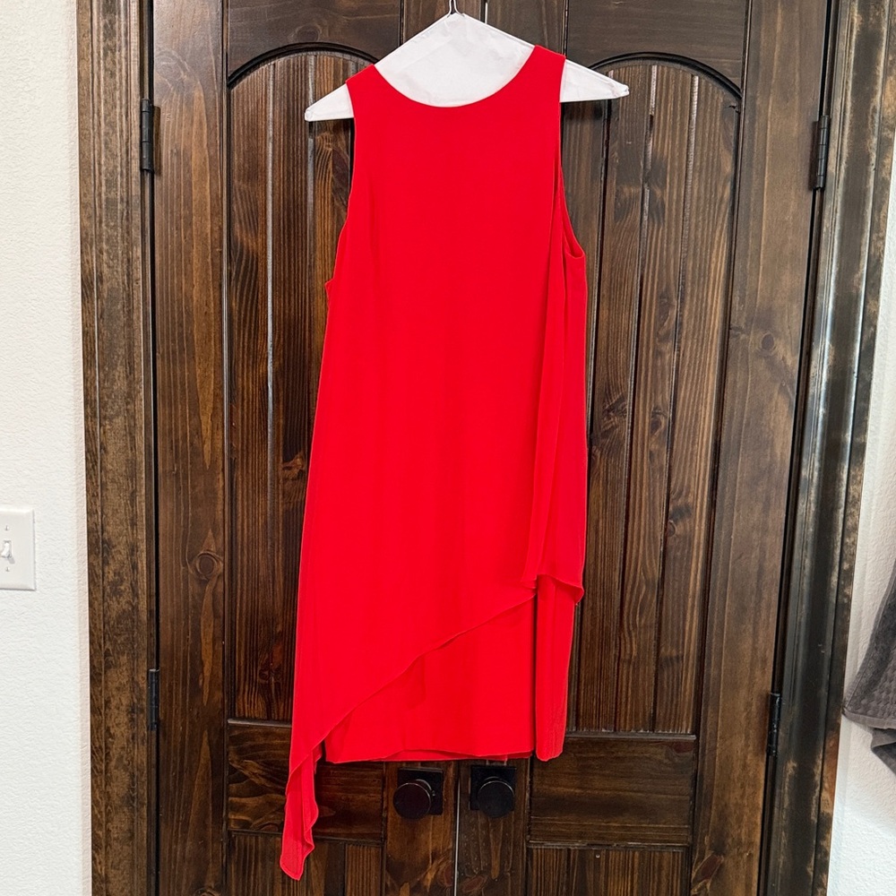 Tahari Red Sleeveless Dress